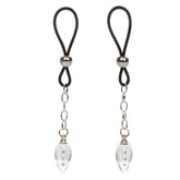 Nipple Play NonPiercing Nipple Jewellery Crystal Teardrop Silver Nipple Clips